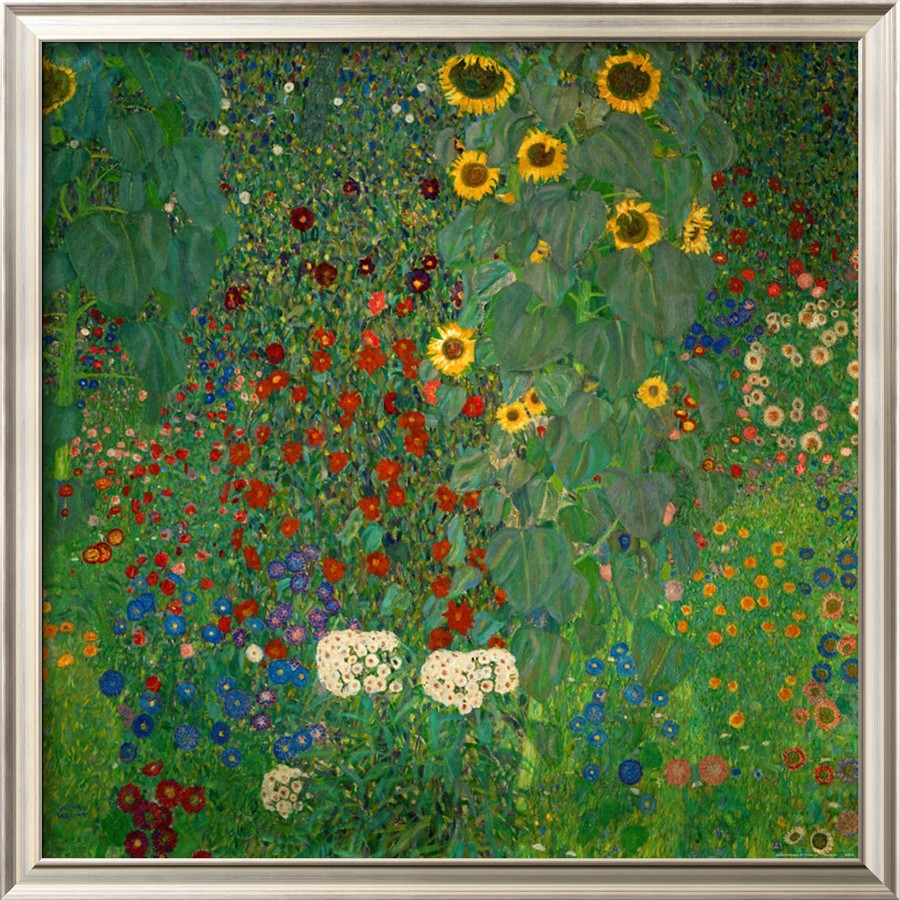 Farm Garden With Sunflowers, C.1912 - Gustav Klimt Painting